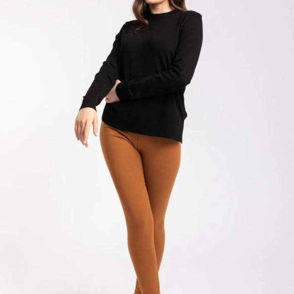 Just Cozy Caramel Fur-Lined Leggings - Picture 1 of 11